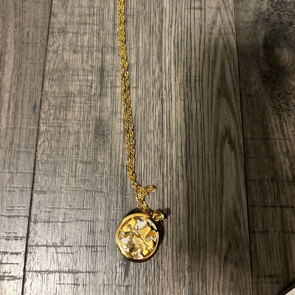 Tory Burch Gold Necklace with Intricate Detailing